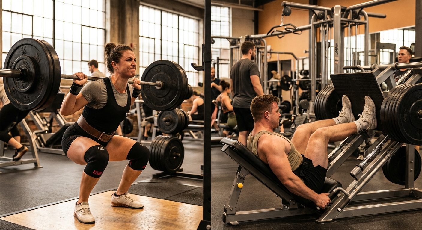 Pressa per le Gambe vs Squat: Quale Rafforza Meglio le Gambe?